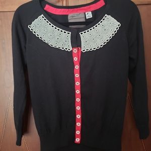 Anthropologie Guinevere black sweater in size M